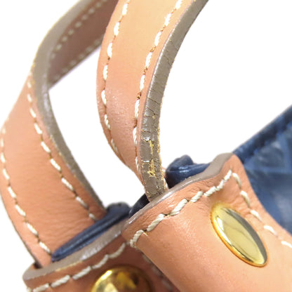 GHERARDINI ゲラルディーニ ロゴモチーフ ソフティ ハンドバッグ ポリエステル レディース 中古