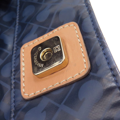 GHERARDINI ゲラルディーニ ロゴモチーフ ソフティ ハンドバッグ ポリエステル レディース 中古