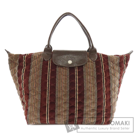 Longchamp ロンシャン ル・プリアージュ キルティング トートバッグ スウェード レディース 中古