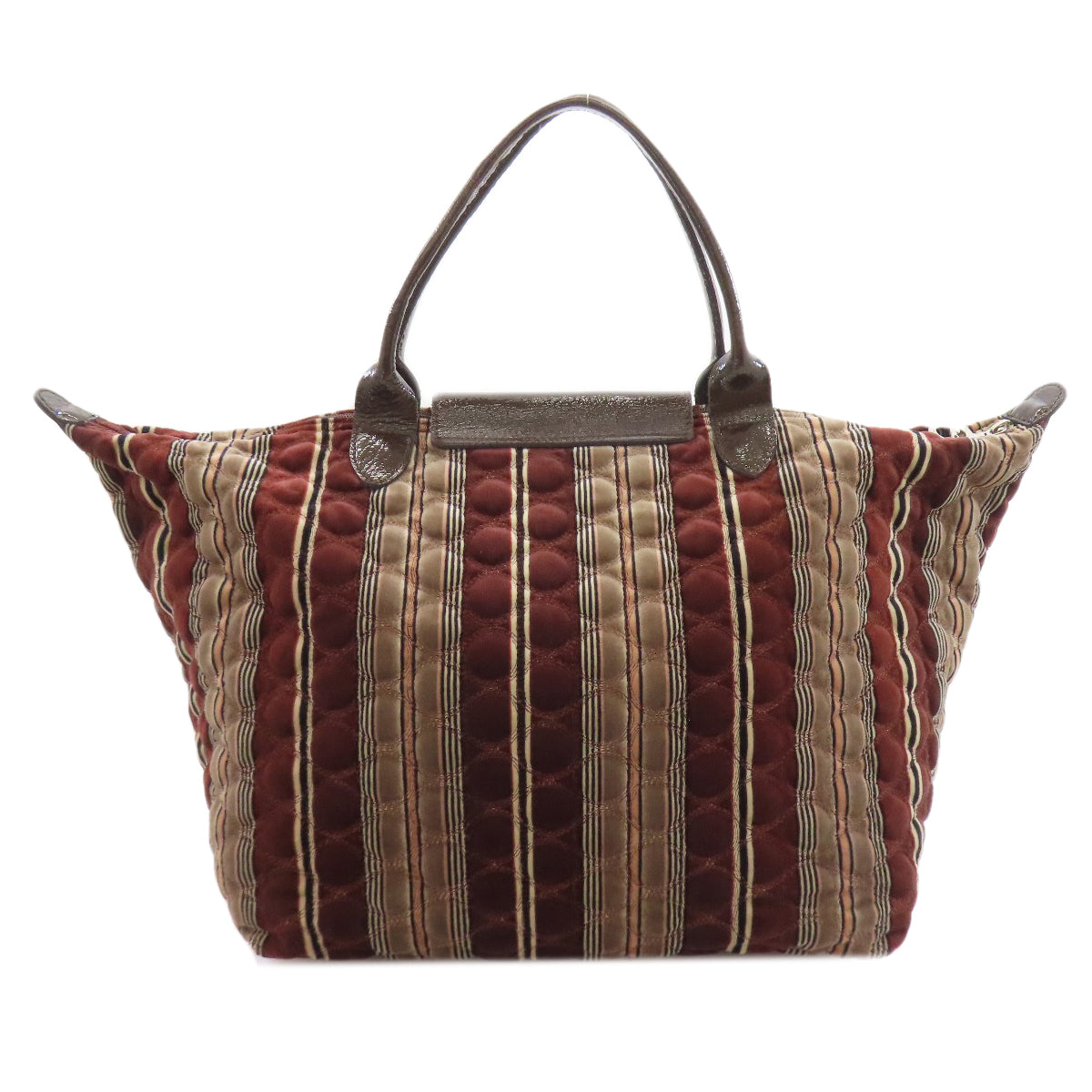Longchamp ロンシャン ル・プリアージュ キルティング トートバッグ スウェード レディース 中古