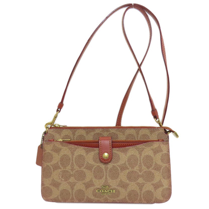 COACH コーチ 37458 ショルダーウォレット シグネチャー 長財布（小銭入れあり） PVC レディース 中古