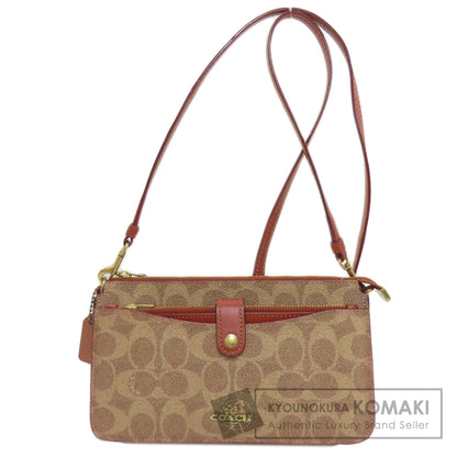 COACH コーチ 37458 ショルダーウォレット シグネチャー 長財布（小銭入れあり） PVC レディース 中古