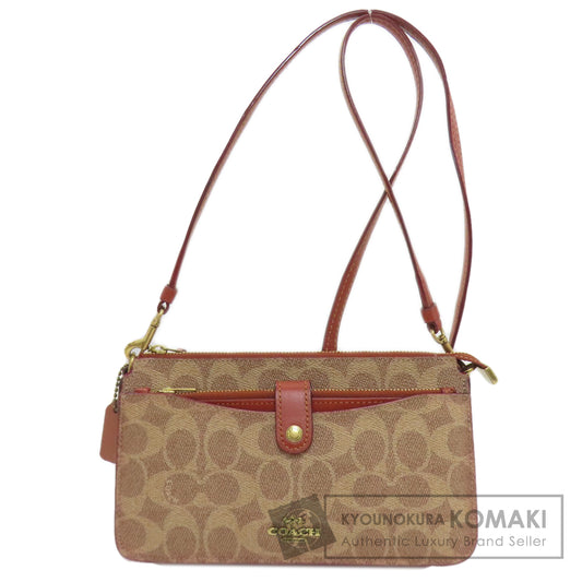 COACH コーチ 37458 ショルダーウォレット シグネチャー 長財布（小銭入れあり） PVC レディース 中古