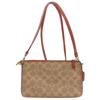 COACH コーチ 37458 ショルダーウォレット シグネチャー 長財布（小銭入れあり） PVC レディース 中古