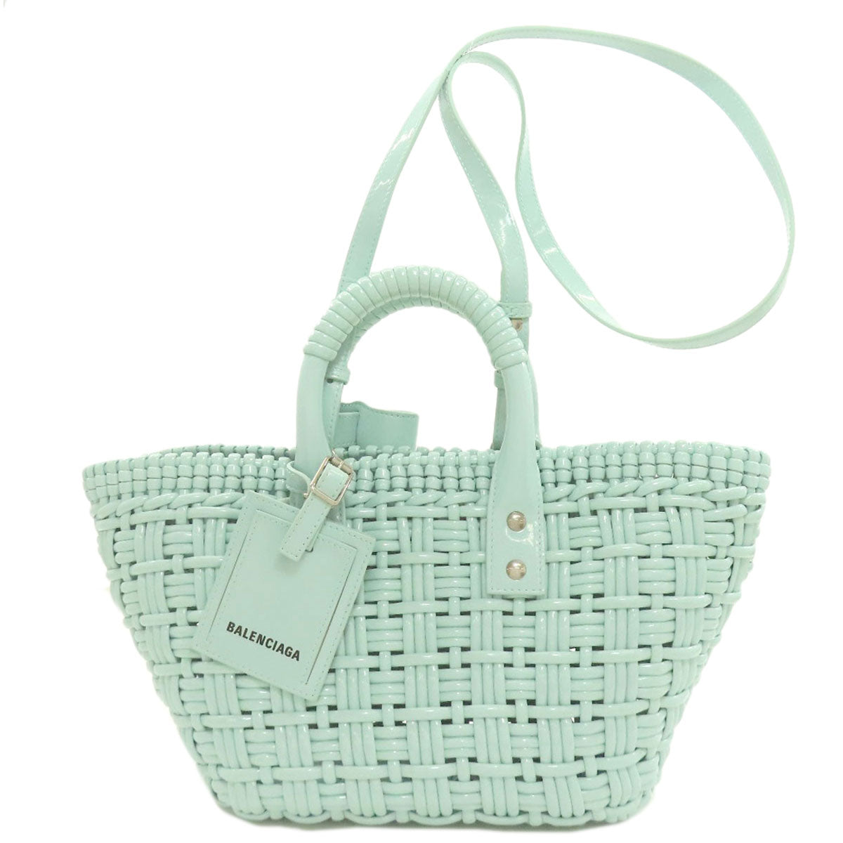 BALENCIAGA バレンシアガ 671342 ビストロXS 2WAY ハンドバッグ エナメル レディース 中古