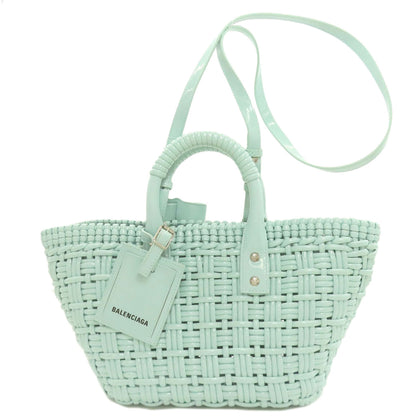 BALENCIAGA バレンシアガ 671342 ビストロXS 2WAY ハンドバッグ エナメル レディース 中古