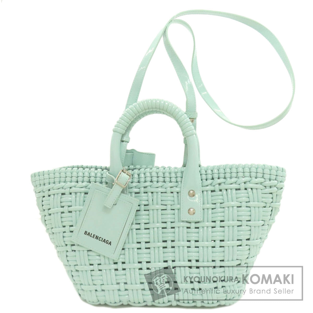 BALENCIAGA バレンシアガ 671342 ビストロXS 2WAY ハンドバッグ エナメル レディース 中古