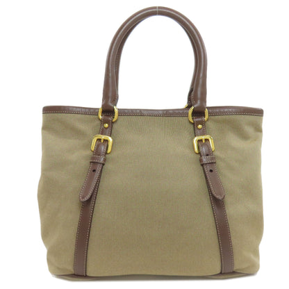 PRADA プラダ ロゴ金具 2WAY ハンドバッグ キャンバス レディース 中古