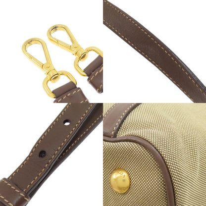 PRADA プラダ ロゴ金具 2WAY ハンドバッグ キャンバス レディース 中古