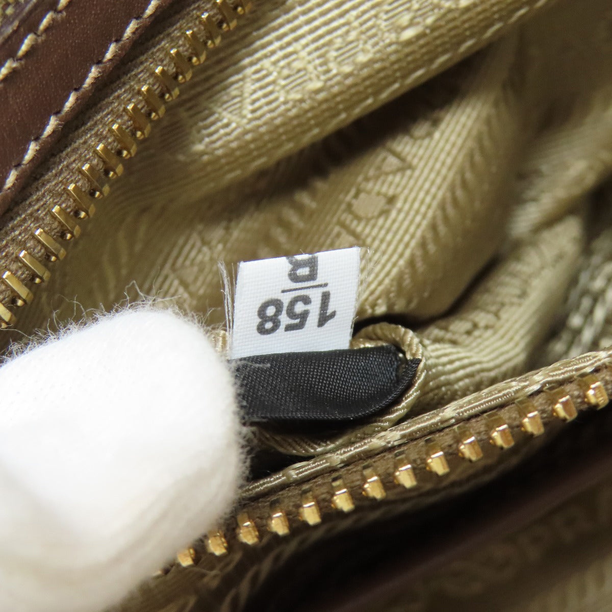 PRADA プラダ ロゴ金具 2WAY ハンドバッグ キャンバス レディース 中古