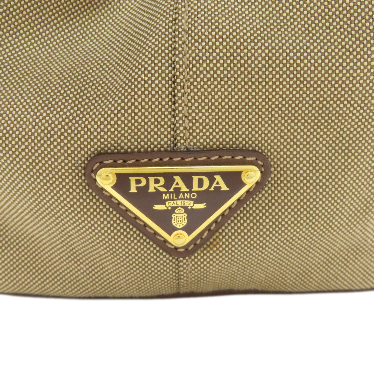 PRADA プラダ ロゴ金具 2WAY ハンドバッグ キャンバス レディース 中古