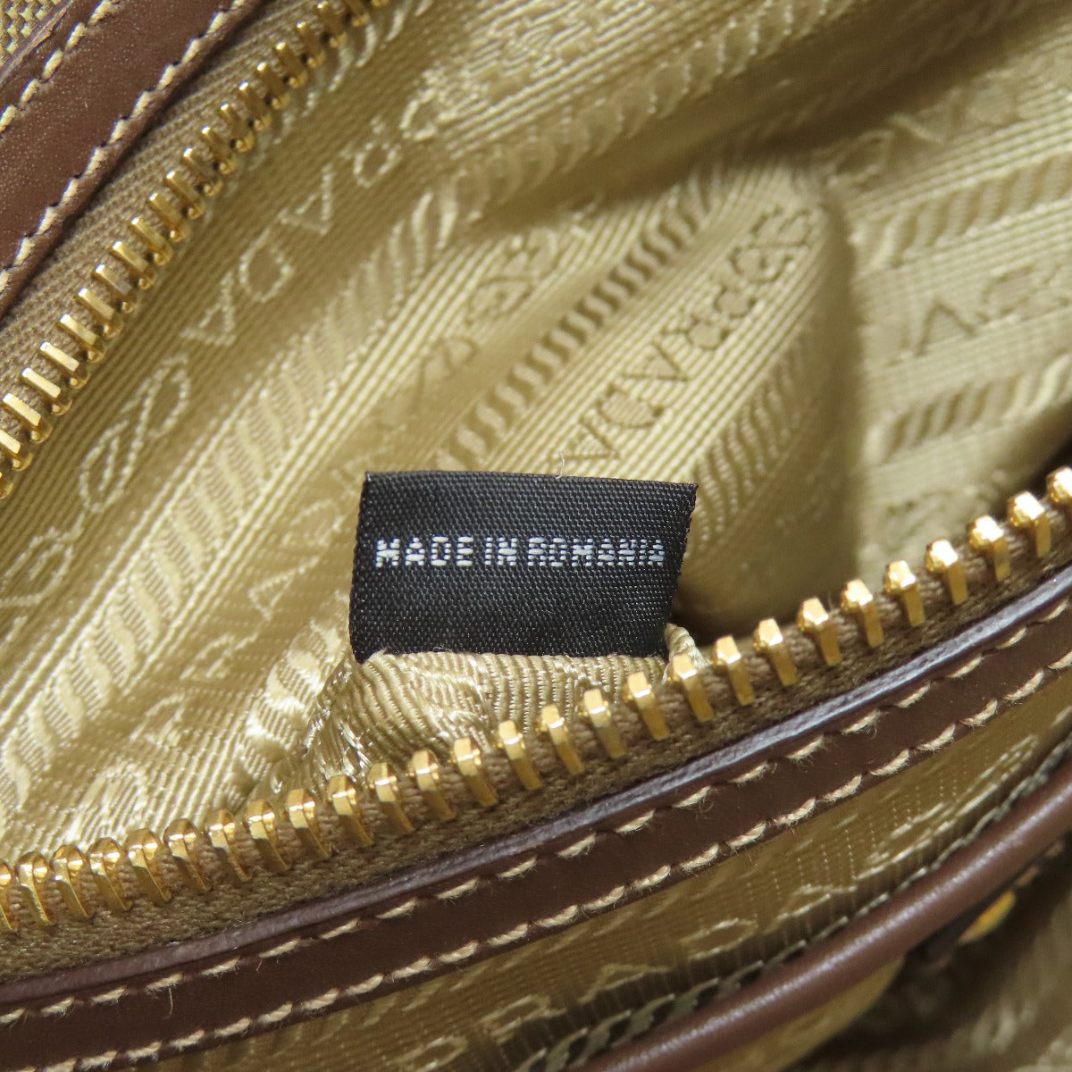 PRADA プラダ ロゴ金具 2WAY ハンドバッグ キャンバス レディース 中古