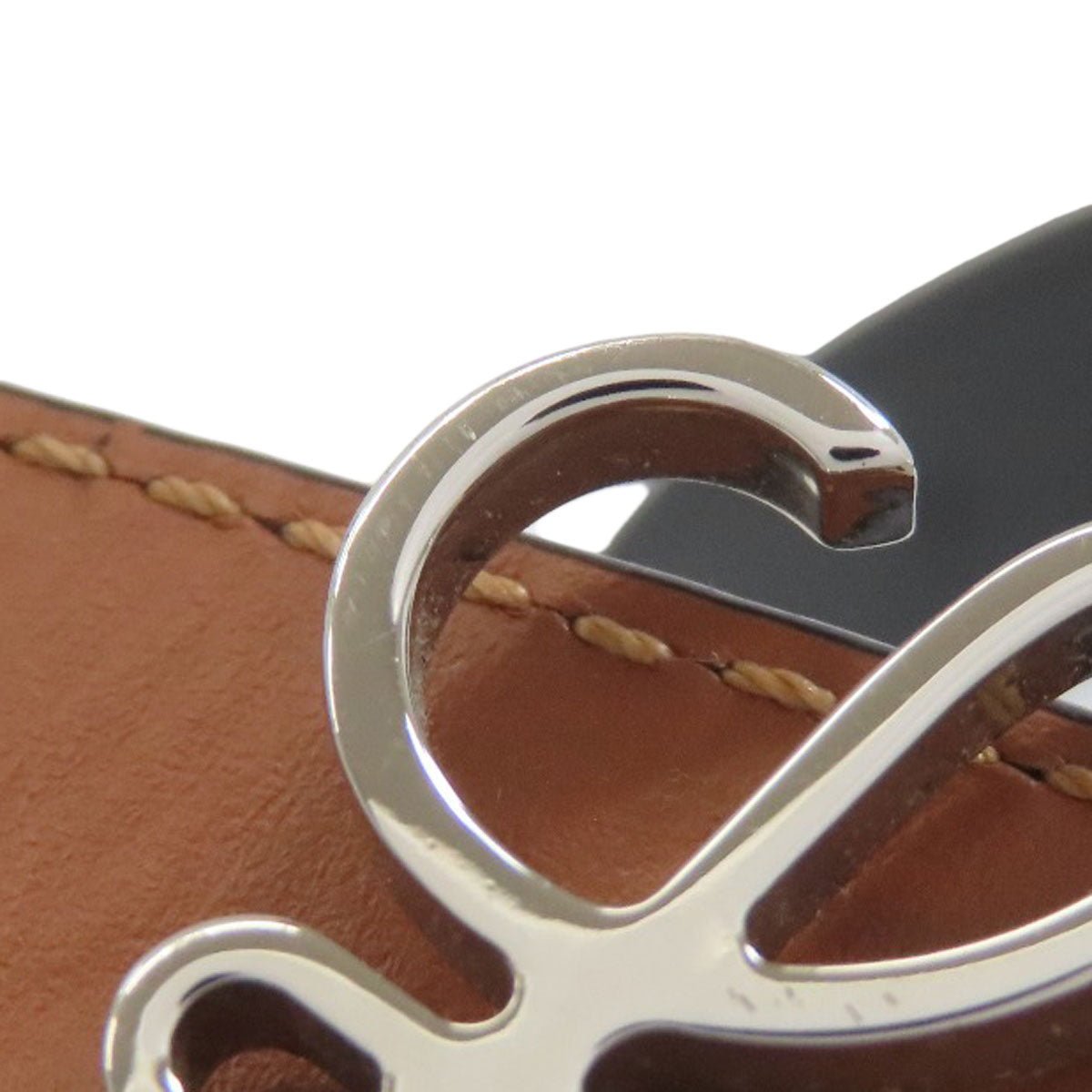 LOEWE ロエベ アナグラム ベルト レザー メンズ 中古