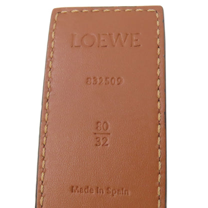 LOEWE ロエベ アナグラム ベルト レザー メンズ 中古
