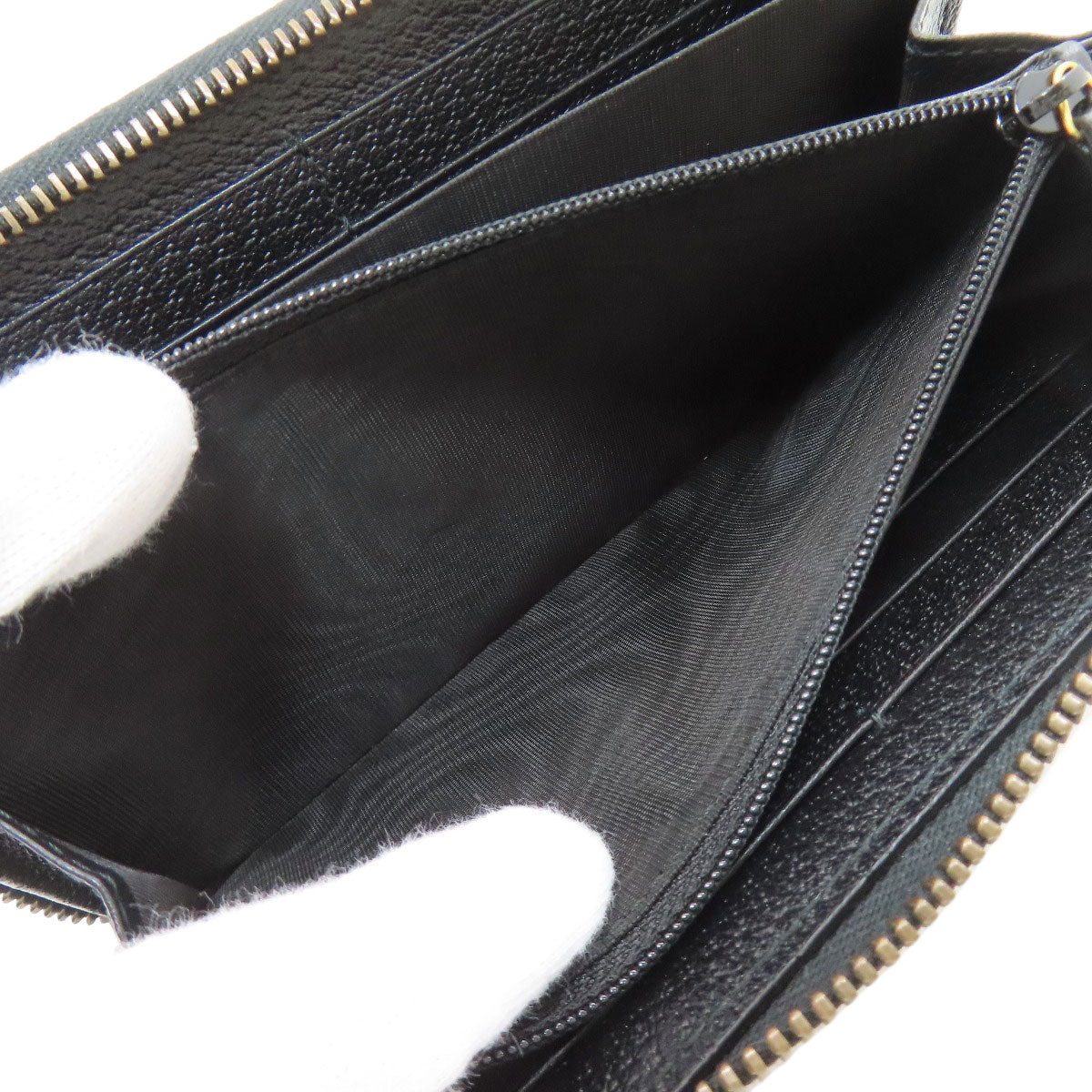 GUCCI グッチ 428736 ダブルG ジップアラウンドウォレット 長財布（小銭入れあり） レザー レディース 中古