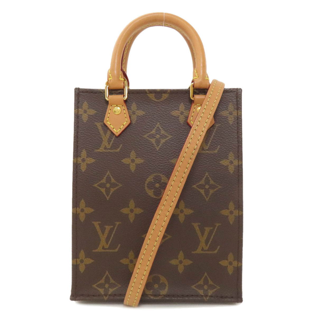 LOUIS VUITTON ルイヴィトン M69442 プティット・サックプラ ハンドバッグ モノグラムキャンバス レディース 中古
