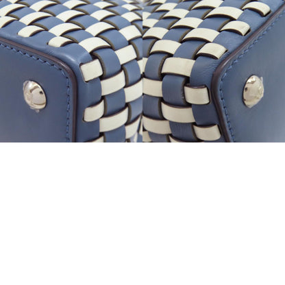 FENDI フェンディ ピーカブー 編み込み 2WAY ハンドバッグ カーフ レディース 中古