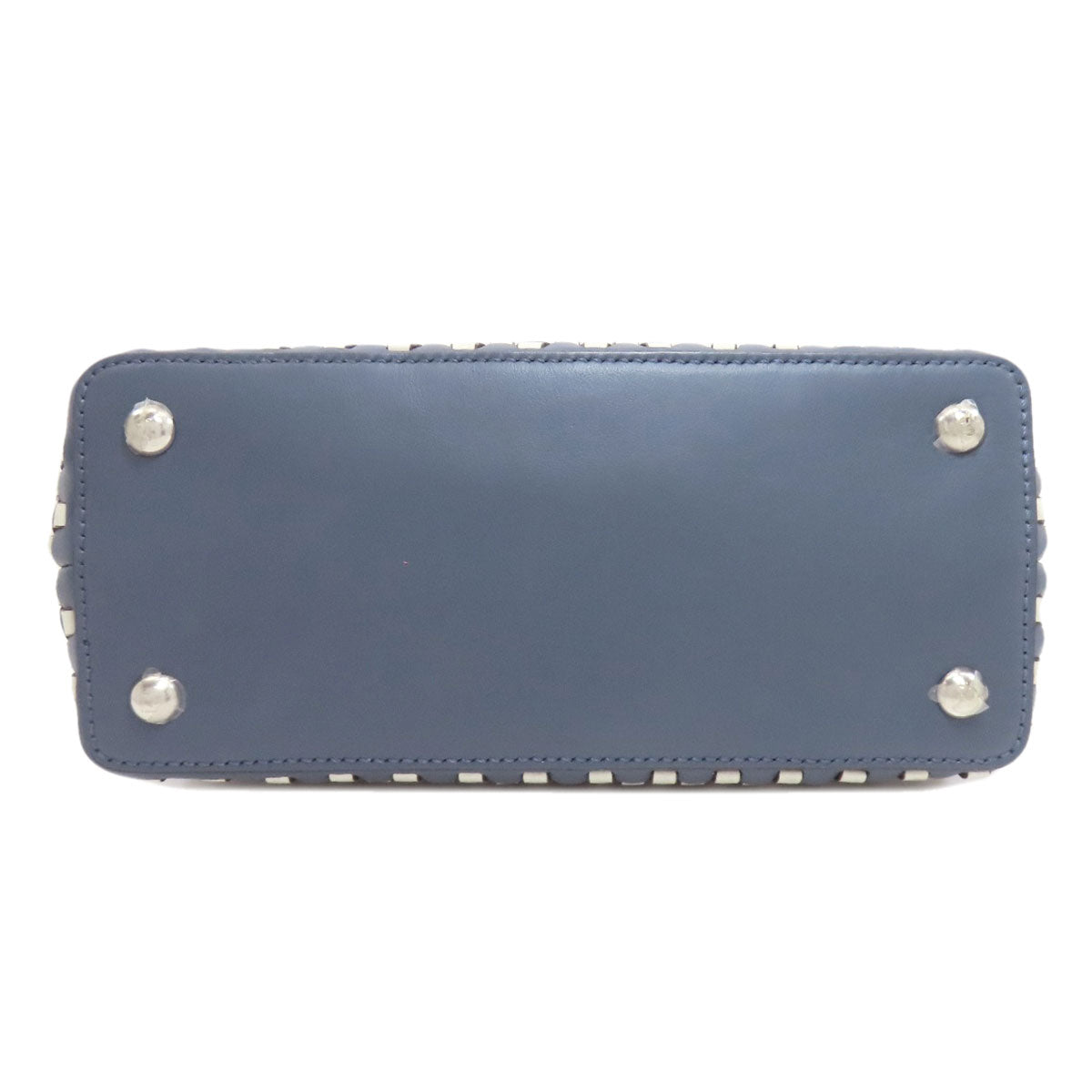 FENDI フェンディ ピーカブー 編み込み 2WAY ハンドバッグ カーフ レディース 中古