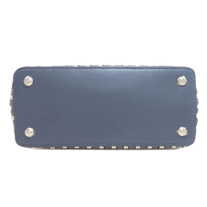 FENDI フェンディ ピーカブー 編み込み 2WAY ハンドバッグ カーフ レディース 中古
