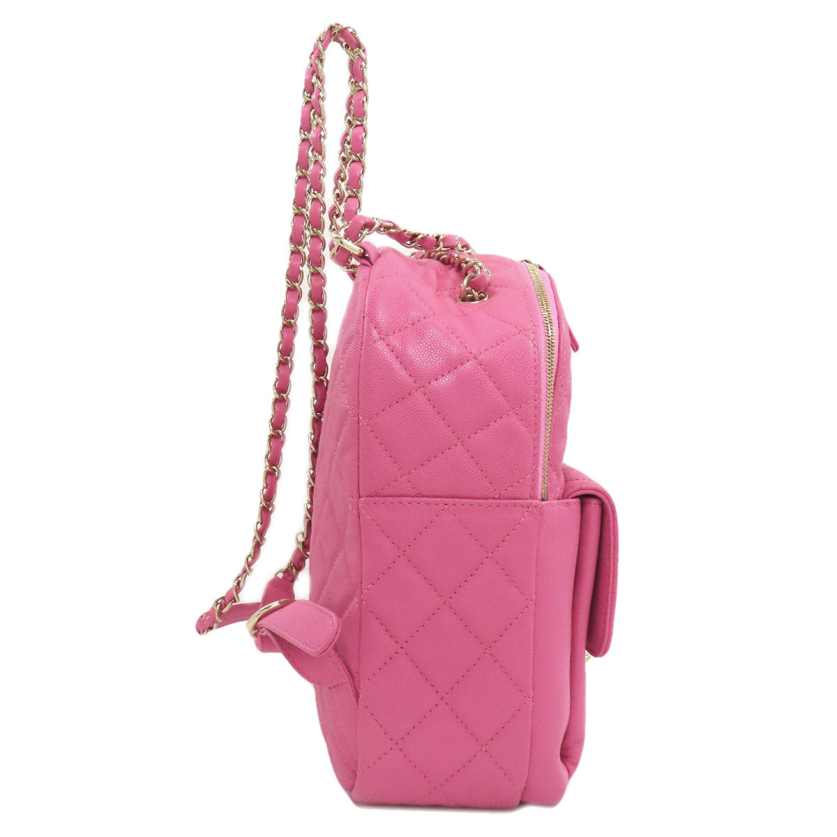 CHANEL シャネル ココマーク マトラッセ ゴールド金具 リュック・デイパック グレインド カーフスキン レディース 中古