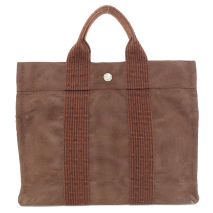 HERMES エルメス エールラインPM ハンドバッグ キャンバス レディース 中古