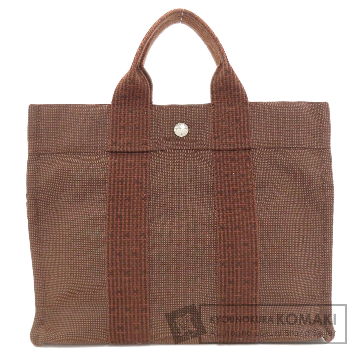 HERMES エルメス エールラインPM ハンドバッグ キャンバス レディース 中古