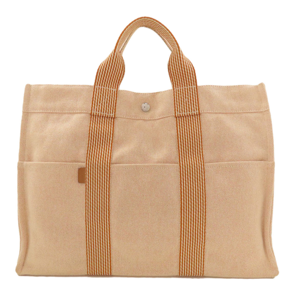 HERMES エルメス サックフール トゥMM ハンドバッグ キャンバス レディース 中古