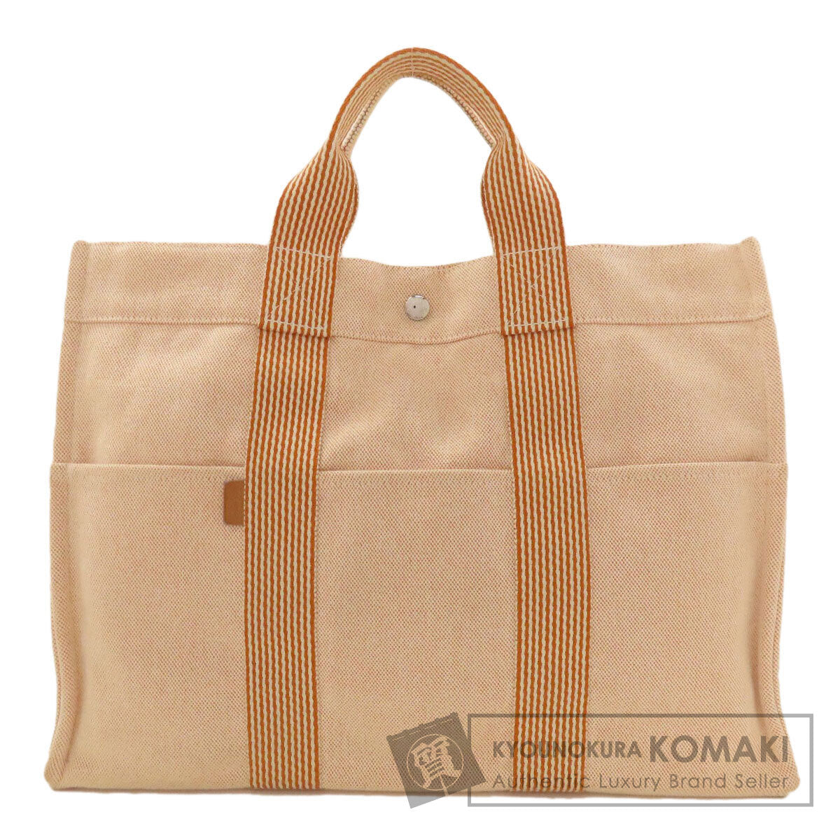 HERMES エルメス サックフール トゥMM ハンドバッグ キャンバス レディース 中古
