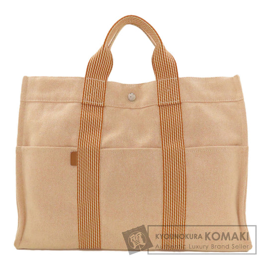 HERMES エルメス サックフール トゥMM ハンドバッグ キャンバス レディース 中古