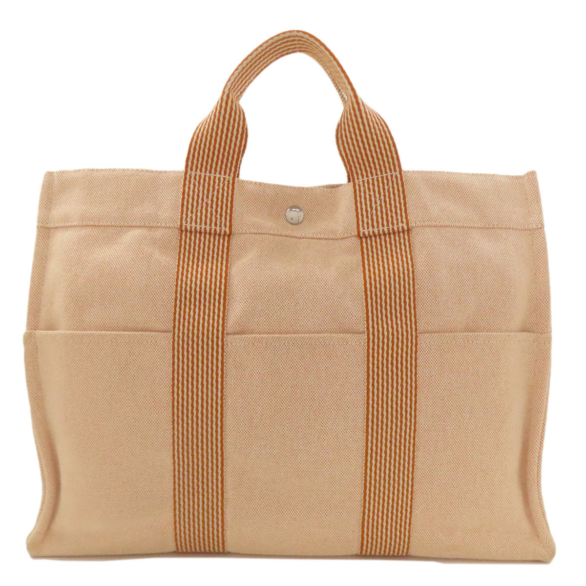 HERMES エルメス サックフール トゥMM ハンドバッグ キャンバス レディース 中古