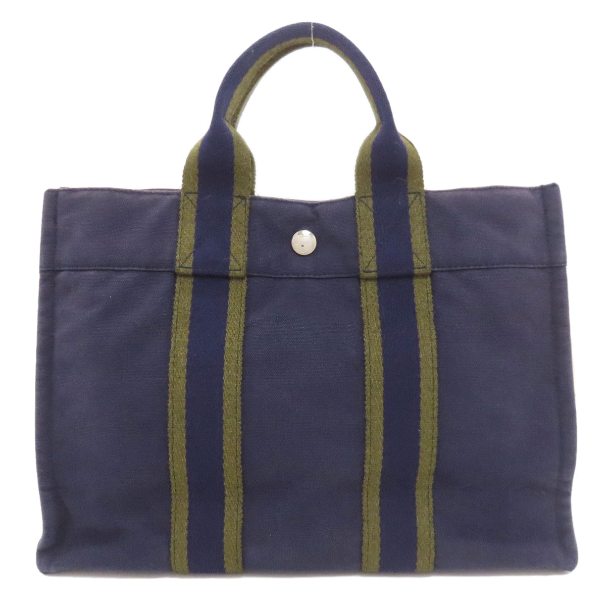 HERMES エルメス サックフールトゥPM ハンドバッグ キャンバス レディース 中古