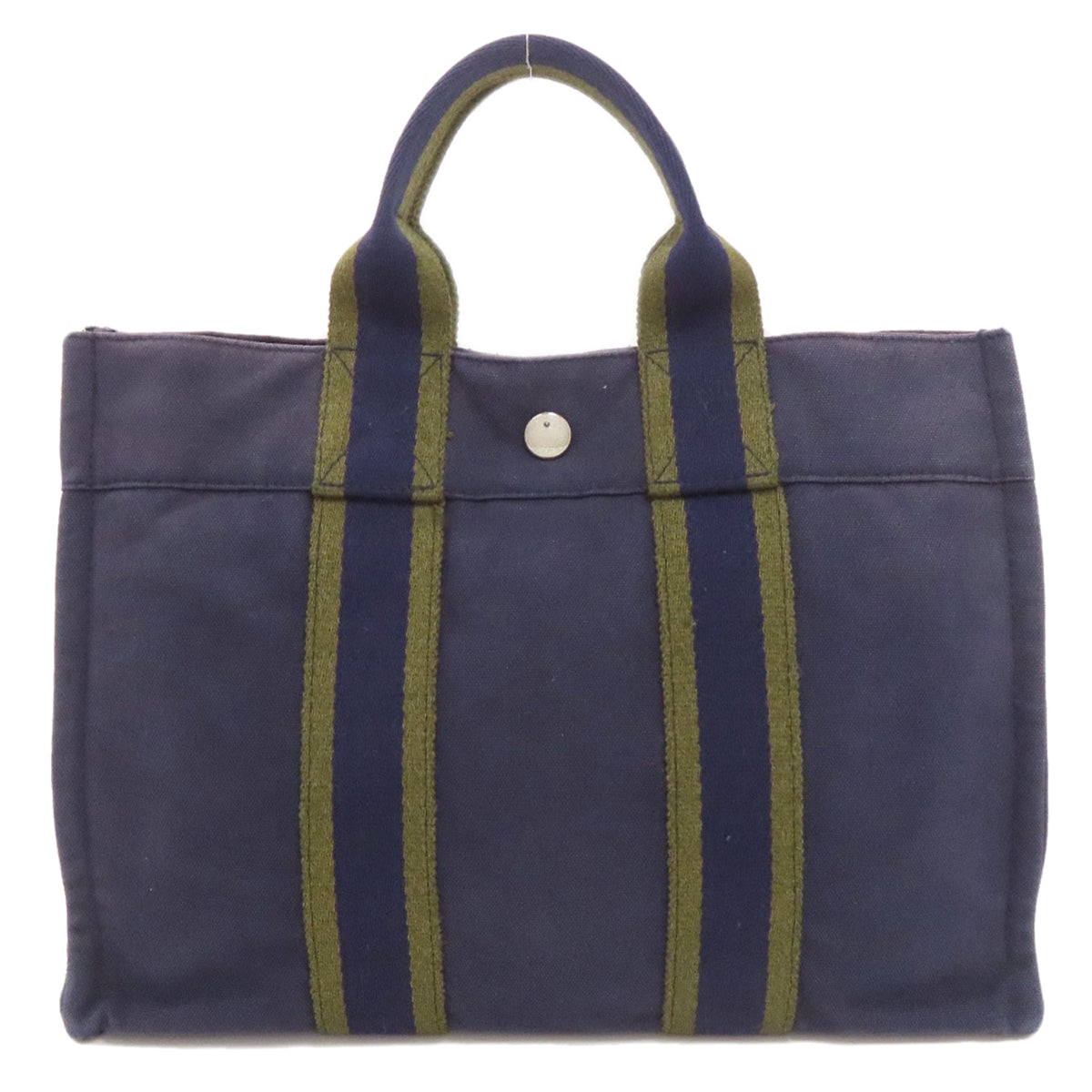 HERMES エルメス サックフールトゥPM ハンドバッグ キャンバス レディース 中古