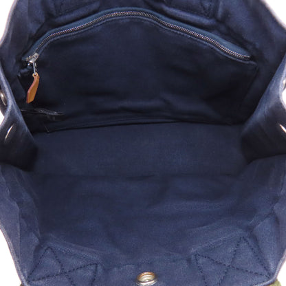 HERMES エルメス サックフールトゥPM ハンドバッグ キャンバス レディース 中古