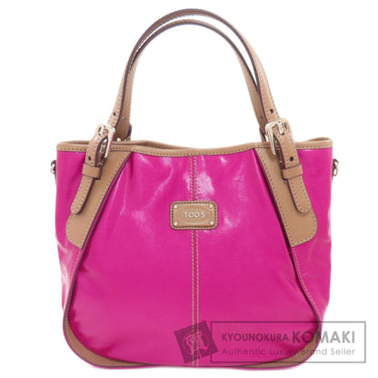 TODS トッズ ロゴ ハンドバッグ PVC レディース 中古