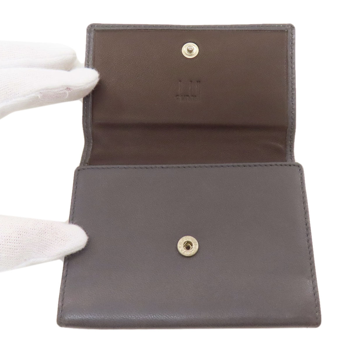 Dunhill ダンヒル ロゴ カードケース カーフ メンズ 中古