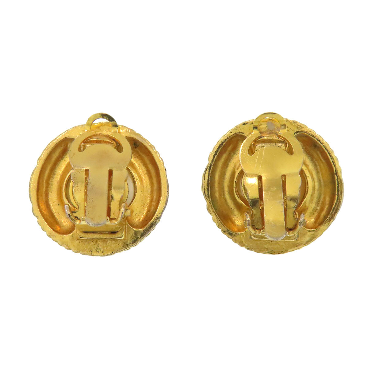 CHANEL シャネル フェイクパール ココマーク イヤリング 金属製 レディース 中古
