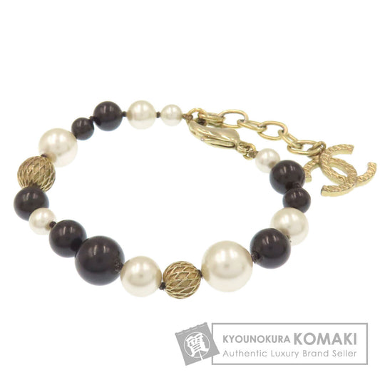 CHANEL シャネル フェイクパール ココマーク ブレスレット 金属製 レディース 中古