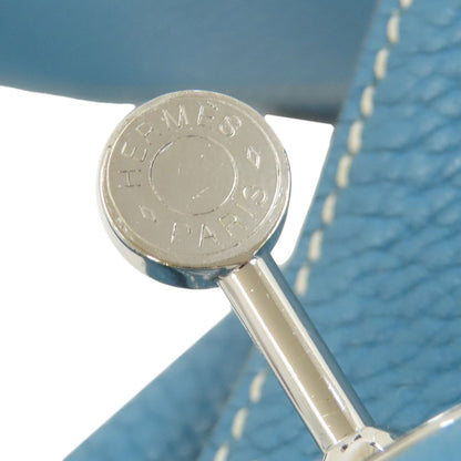HERMES エルメス リンディ26 ブルージーン シルバー金具 ハンドバッグ トリヨン レディース 中古