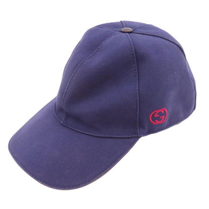 GUCCI グッチ ベースボールキャップ 帽子 コットン レディース 中古