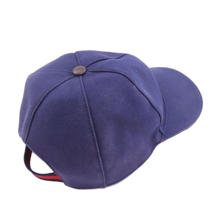GUCCI グッチ ベースボールキャップ 帽子 コットン レディース 中古