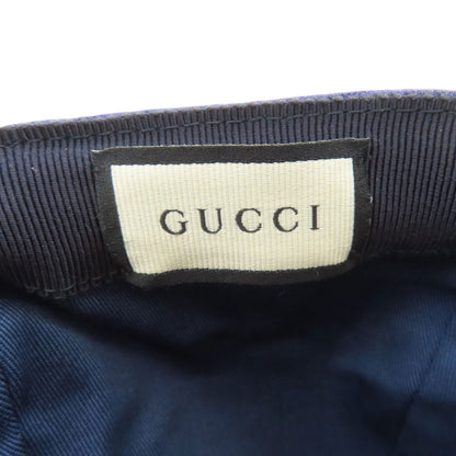 GUCCI グッチ ベースボールキャップ 帽子 コットン レディース 中古