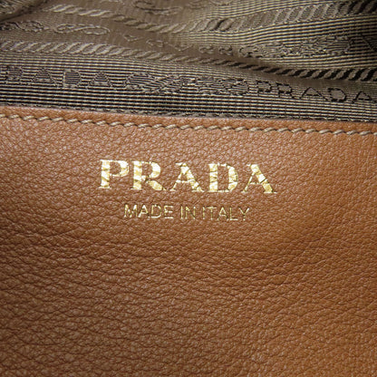 PRADA プラダ ロゴ金具 ショルダーバッグ カーフ レディース 中古