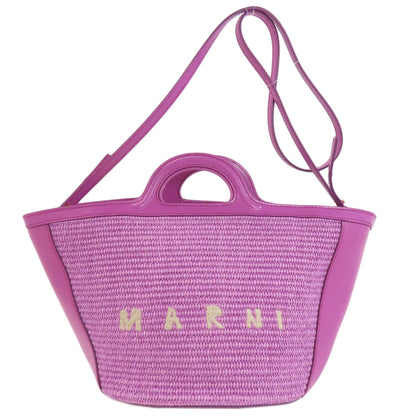 MARNI マルニ トロピカリア 2WAY ハンドバッグ ラフィア レディース 中古