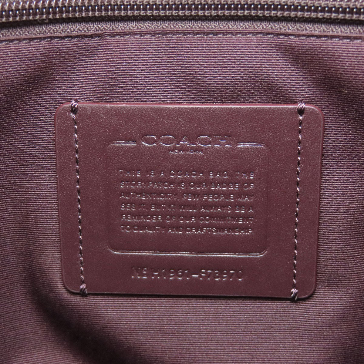 COACH コーチ F73970 シグネチャー 2WAY ビジネスバッグ PVC メンズ 中古