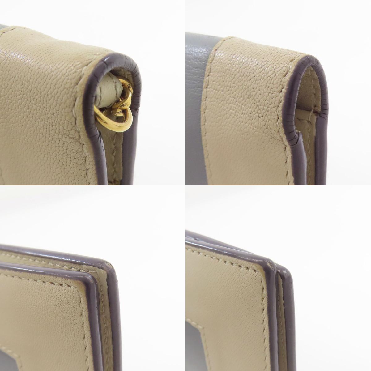 CELINE セリーヌ バイカラー 二つ折り財布（小銭入れあり） レザー レディース 中古