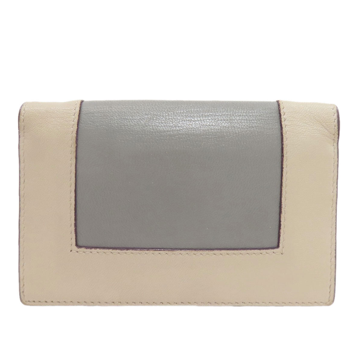 CELINE セリーヌ バイカラー 二つ折り財布（小銭入れあり） レザー レディース 中古