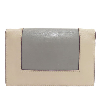CELINE セリーヌ バイカラー 二つ折り財布（小銭入れあり） レザー レディース 中古