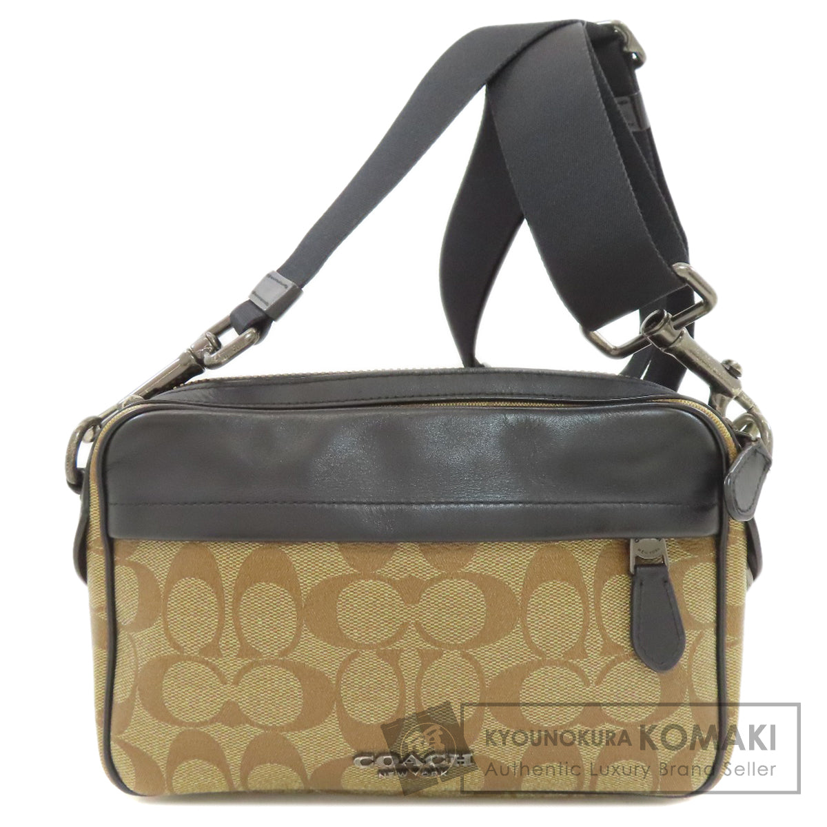 COACH コーチ F50715 シグネチャー ショルダーバッグ PVC レディース 中古