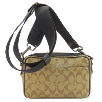 COACH コーチ F50715 シグネチャー ショルダーバッグ PVC レディース 中古