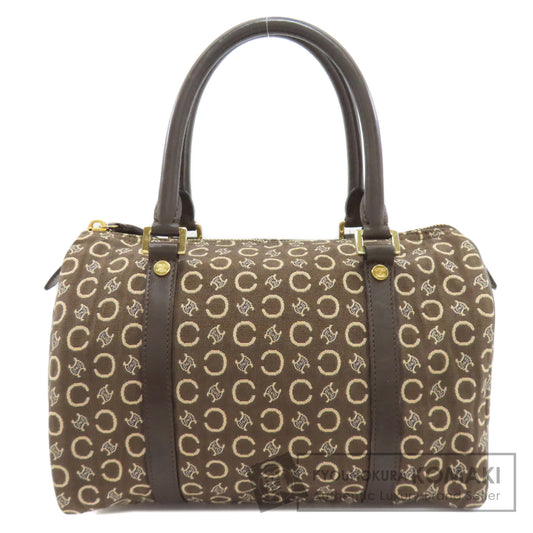 CELINE セリーヌ ミニボストン Cマカダム ボストンバッグ キャンバス レディース 中古